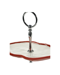 Two-tier Cake Stand Red - White Les Objets Mouleversants