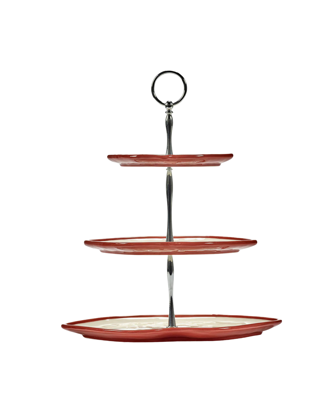Three-tier Cake Stand Red - White Les Objets Mouleversants