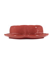 Dish With Lid Red - White Lips