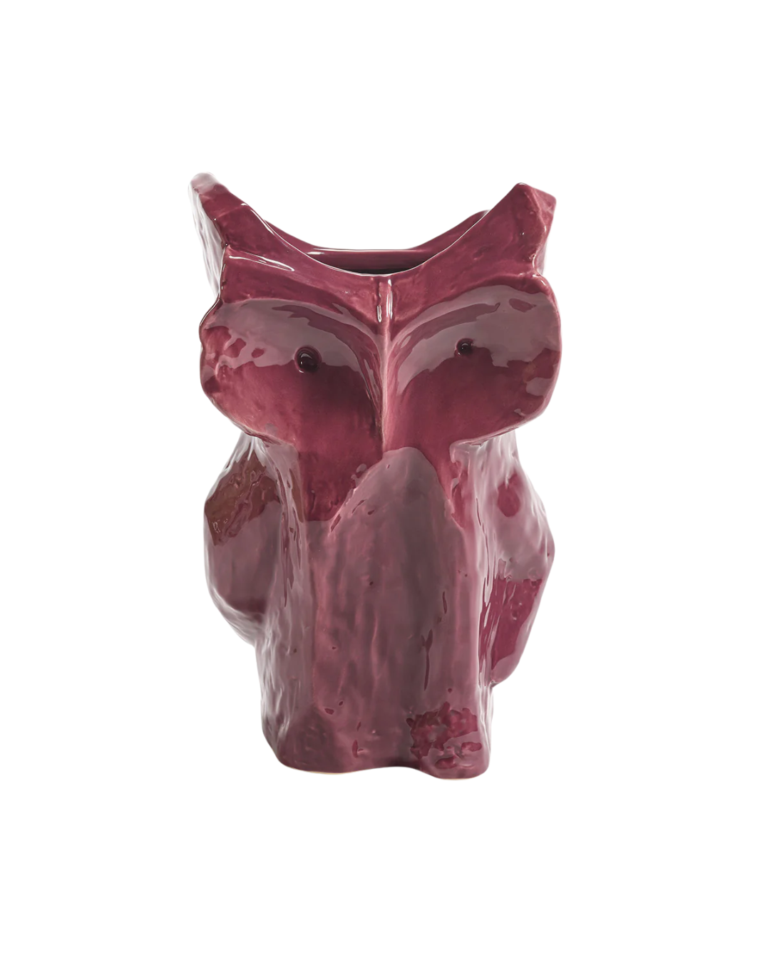 Owl Vase L Aubergine After Midnight