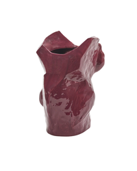 Owl Vase L Aubergine After Midnight