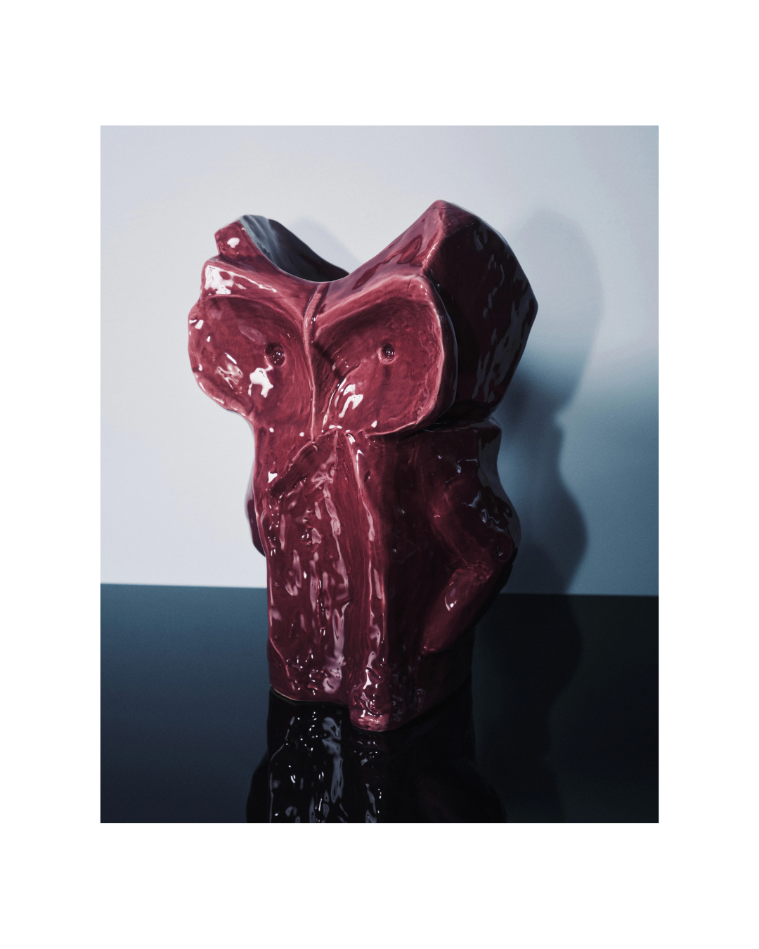 Owl Vase L Aubergine After Midnight