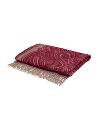 Wool Jacquard Throw With Pegaso And Paisley Pattern (140 x 180 Cm)