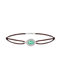 Choco Forever Bracelet W/ Emerald And Diamonds