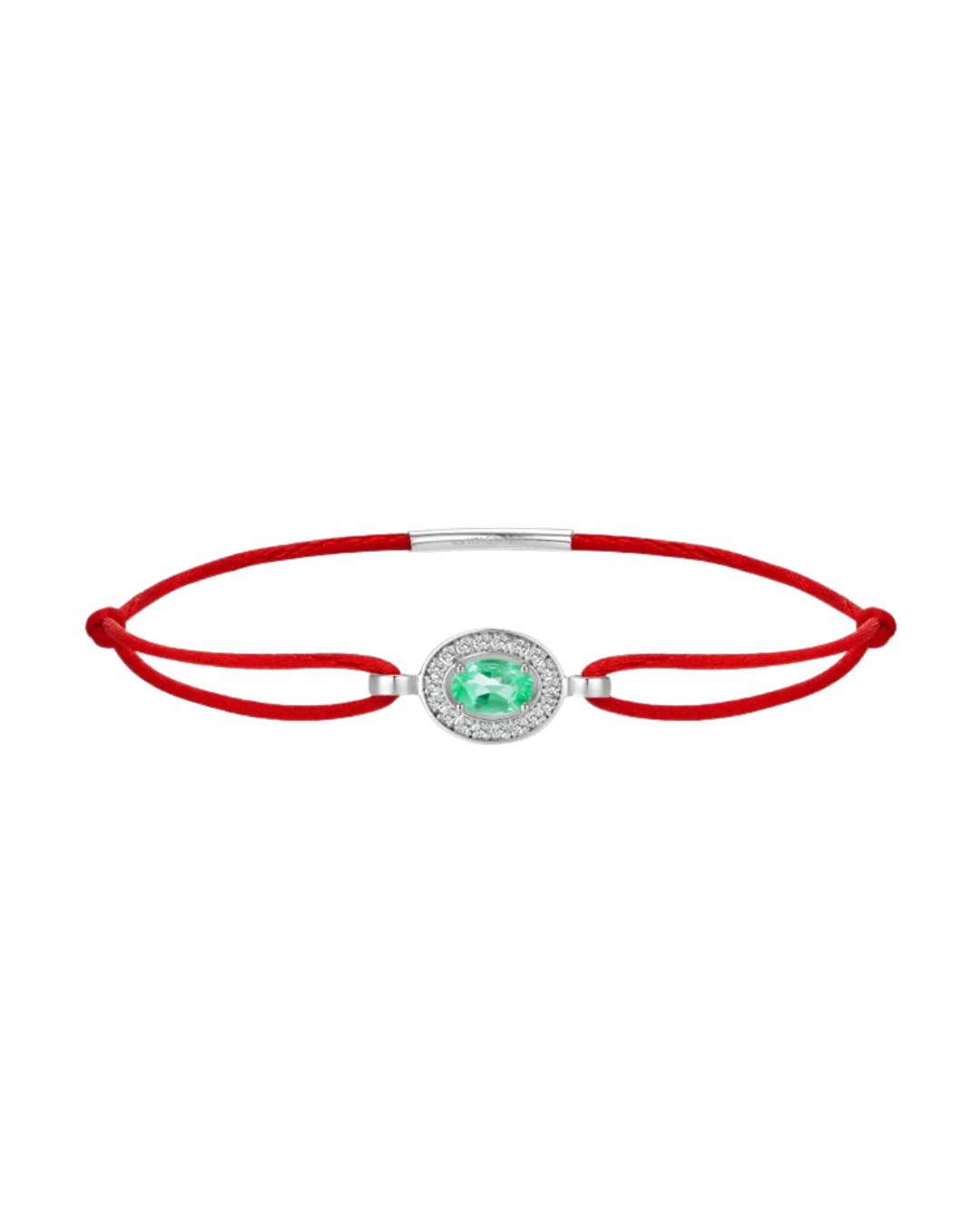Red Forever Bracelet W/ Emerald And Diamonds