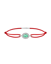 Red Forever Bracelet W/ Emerald And Diamonds