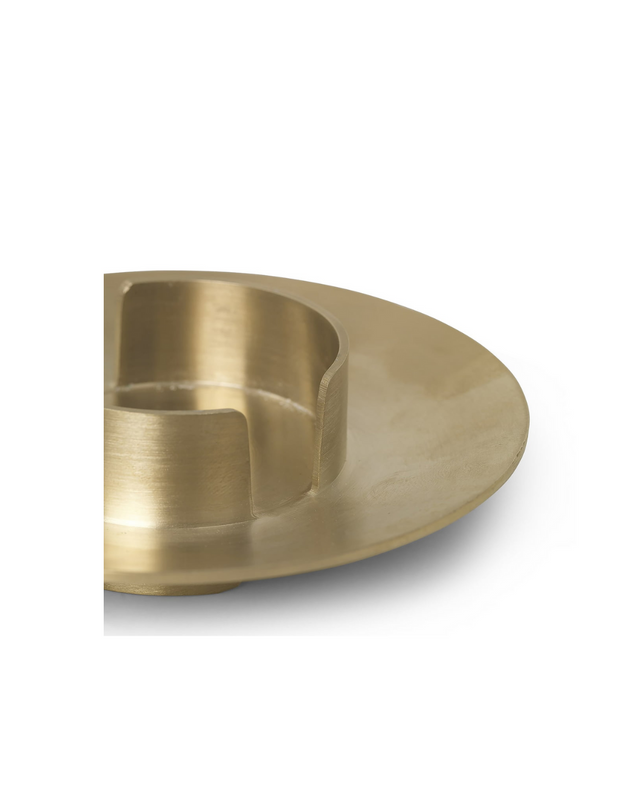 Block Candle Holder - Brass