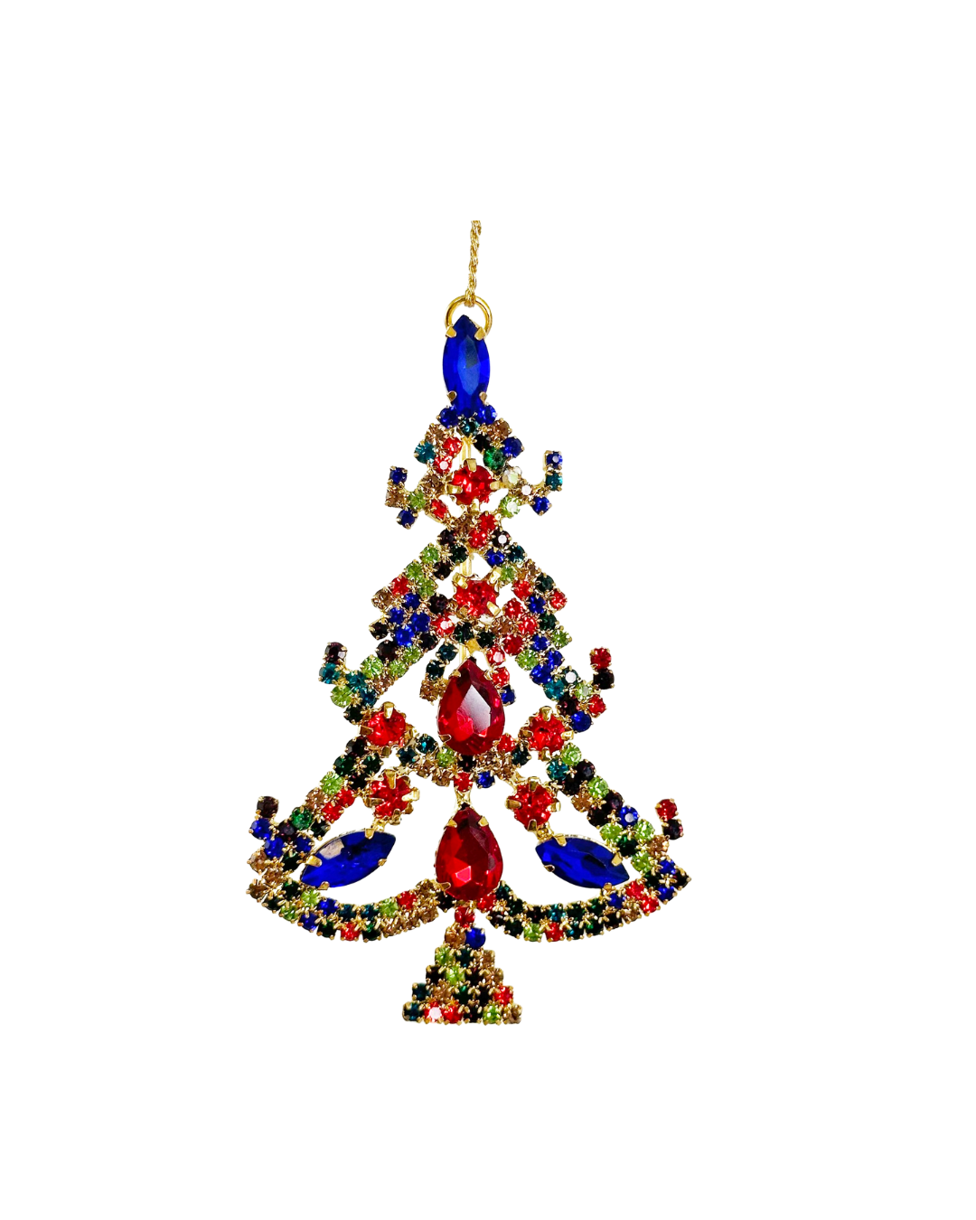 Diamond Tree Ornament Blue Red Green (11 Cm)