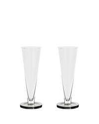 Puck Flute Glass - Set of 2