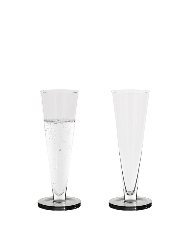 Puck Flute Glass - Set of 2