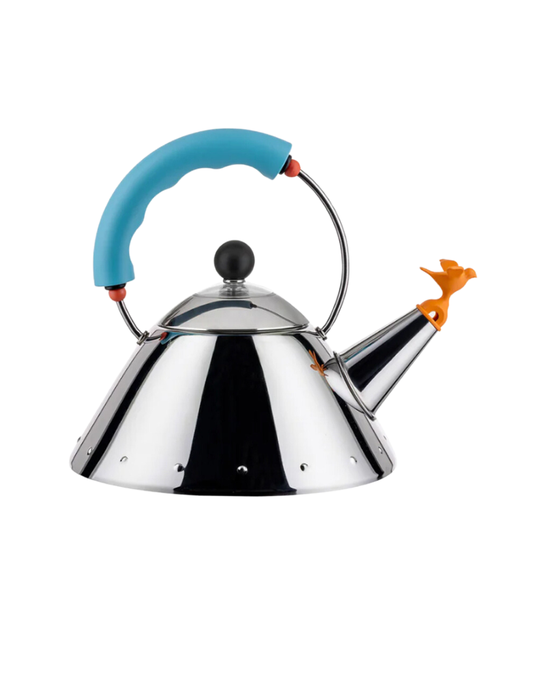 Kettle With Handle And Design Bird Whistle In Stainless Steel