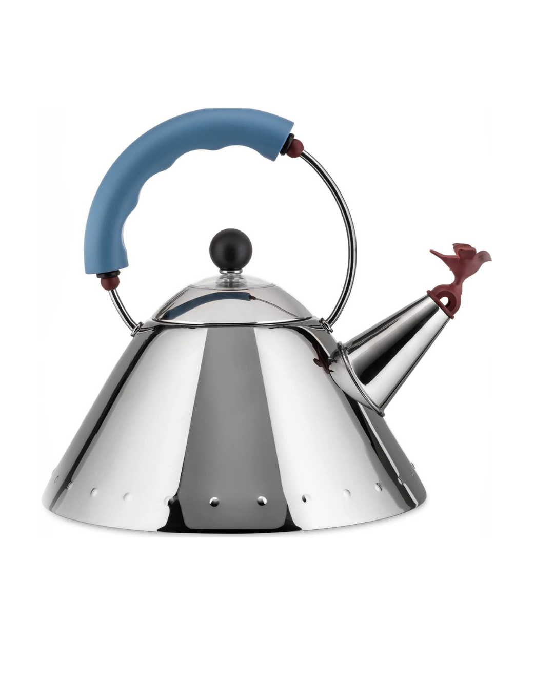 Kettle With Handle And Design Bird Whistle In Stainless Steel