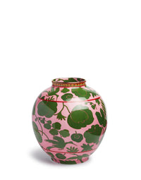 BUBBLE VASE PORCELAIN WILDBIRD ROSA/VERDE