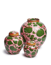 BUBBLE VASE PORCELAIN WILDBIRD ROSA/VERDE