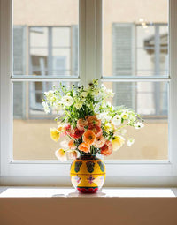 BUBBLE VASE PORCELAIN PINEAPPLE GIALLO