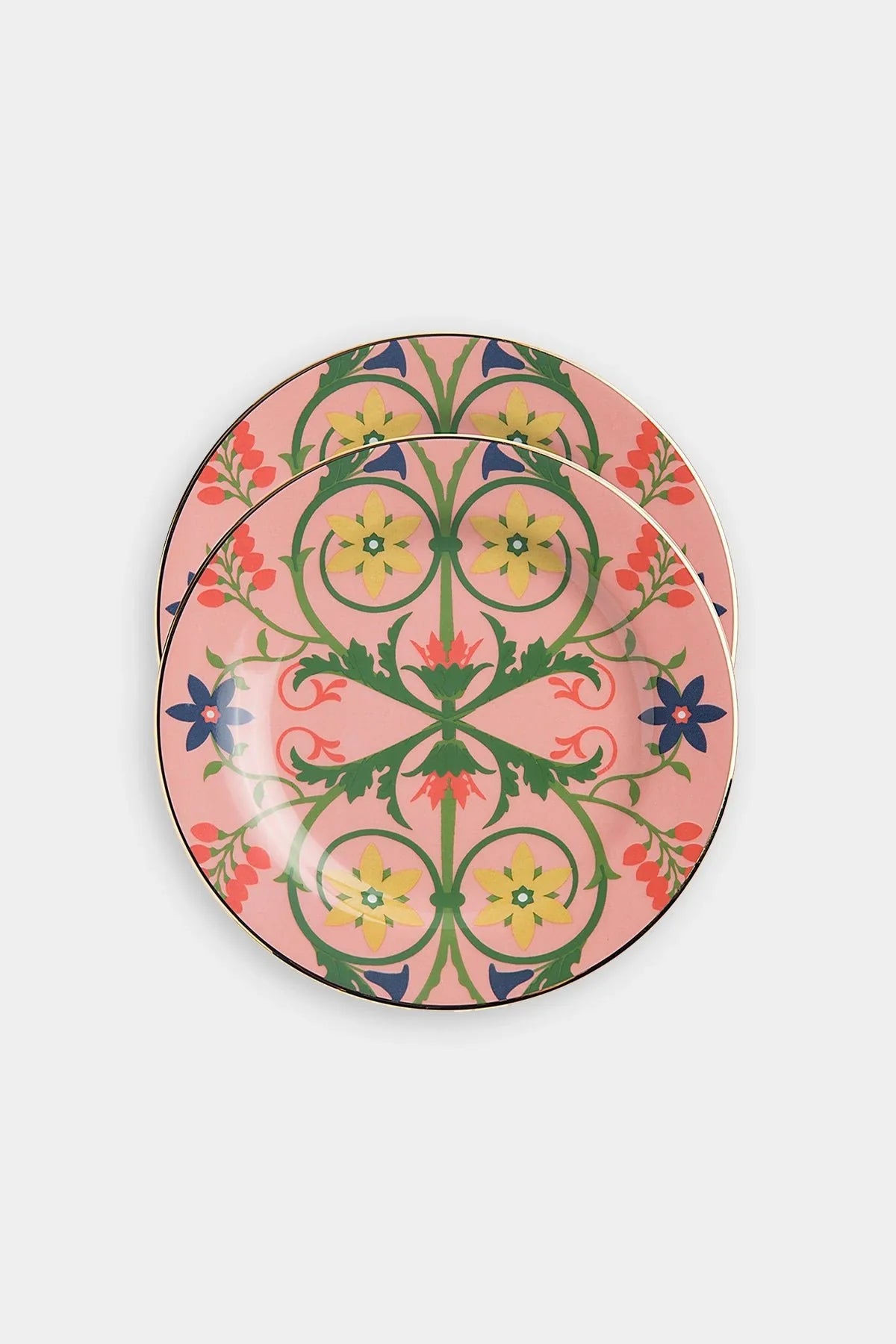 STELLA ALPINA PINK DESSERT PLATES SET OF 2