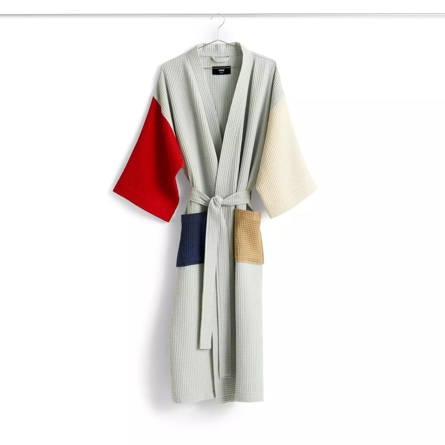 AB545-A785_WAFFLE BATHROBE-GLACIER MULTI