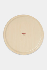 ROUND PRINTED TRAY LAMINATED BIRCH WOOD SLINKY VERDE